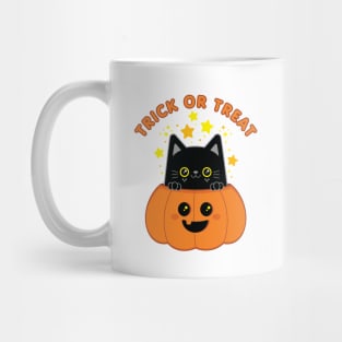 Trick or Treat Black Cat Mug